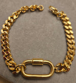 Load image into Gallery viewer, Single Link 18K Gold Plated Bracelet