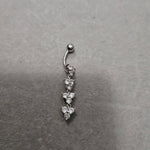 Load image into Gallery viewer, Dangling Silver belly bar