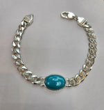 Load image into Gallery viewer, 925 Silver Blue Stone Bracelet
