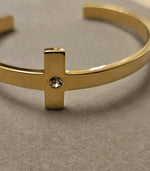 Load image into Gallery viewer, Cross Bangle- 18K Gold Plated