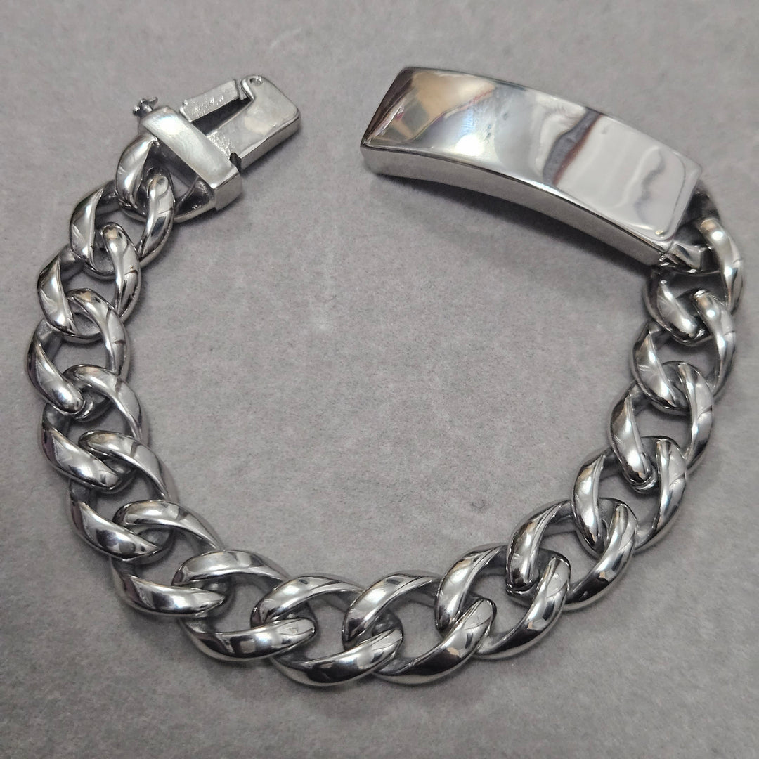Chunky plate bracelet Stainless Steel