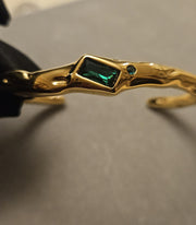 Green Stone Cuff Bangle